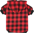 Plaid Dog Hoodie Sweatshirt Sweater for Large Dogs Cat Puppy Clothes Coat Warm and Soft(L)